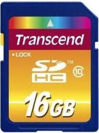 Transcend - Carte mÃ©moire SDHC - Class 10 - 16 Go