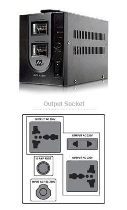 Mercury AVR A2000 - Stabilisateur de tension 2 KVA