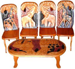 Ensemble 4chaises et table